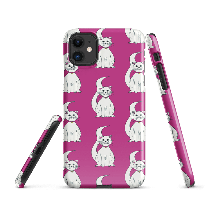 White Cat (art by Dina R.) acrylic painting picture - Snap Case for iPhone product image (1)