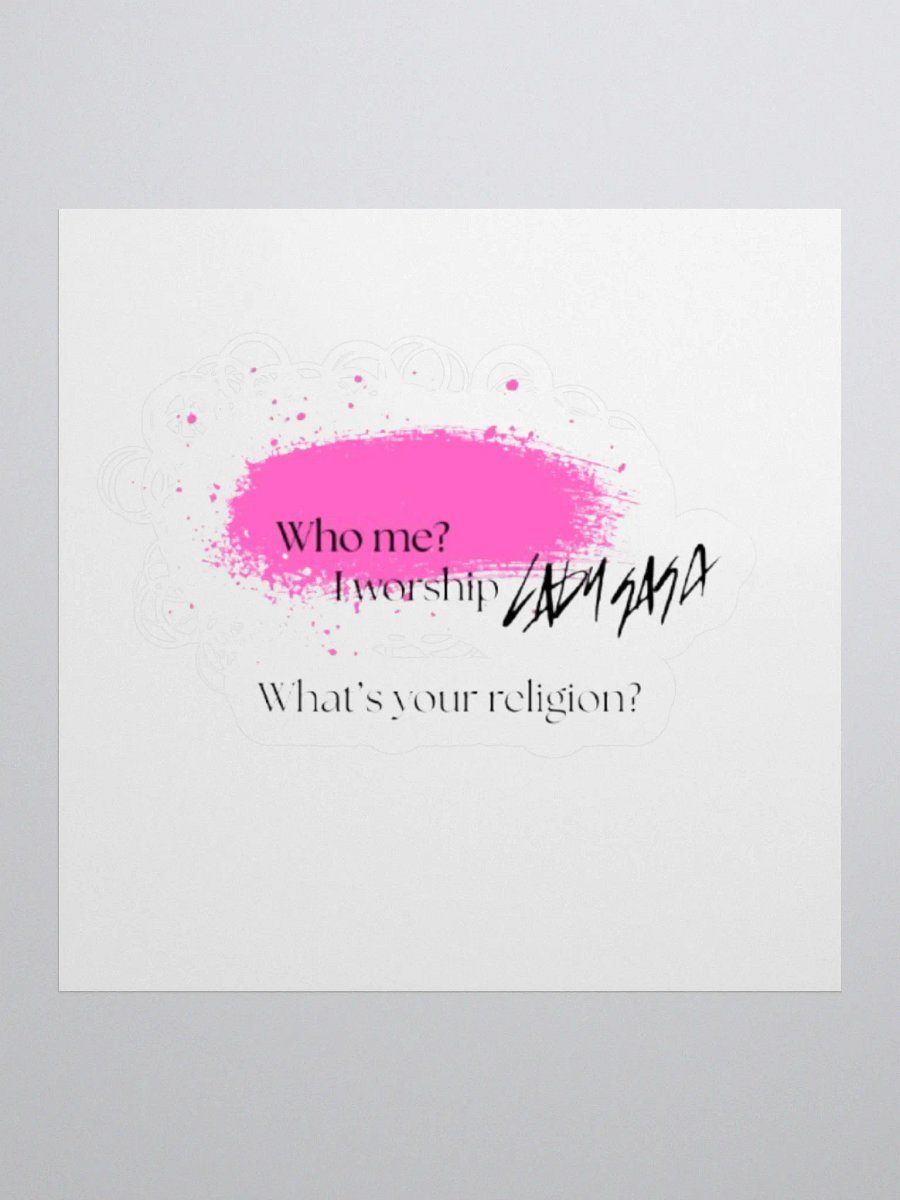 I Worship Lady Gaga Sticker product image (2)