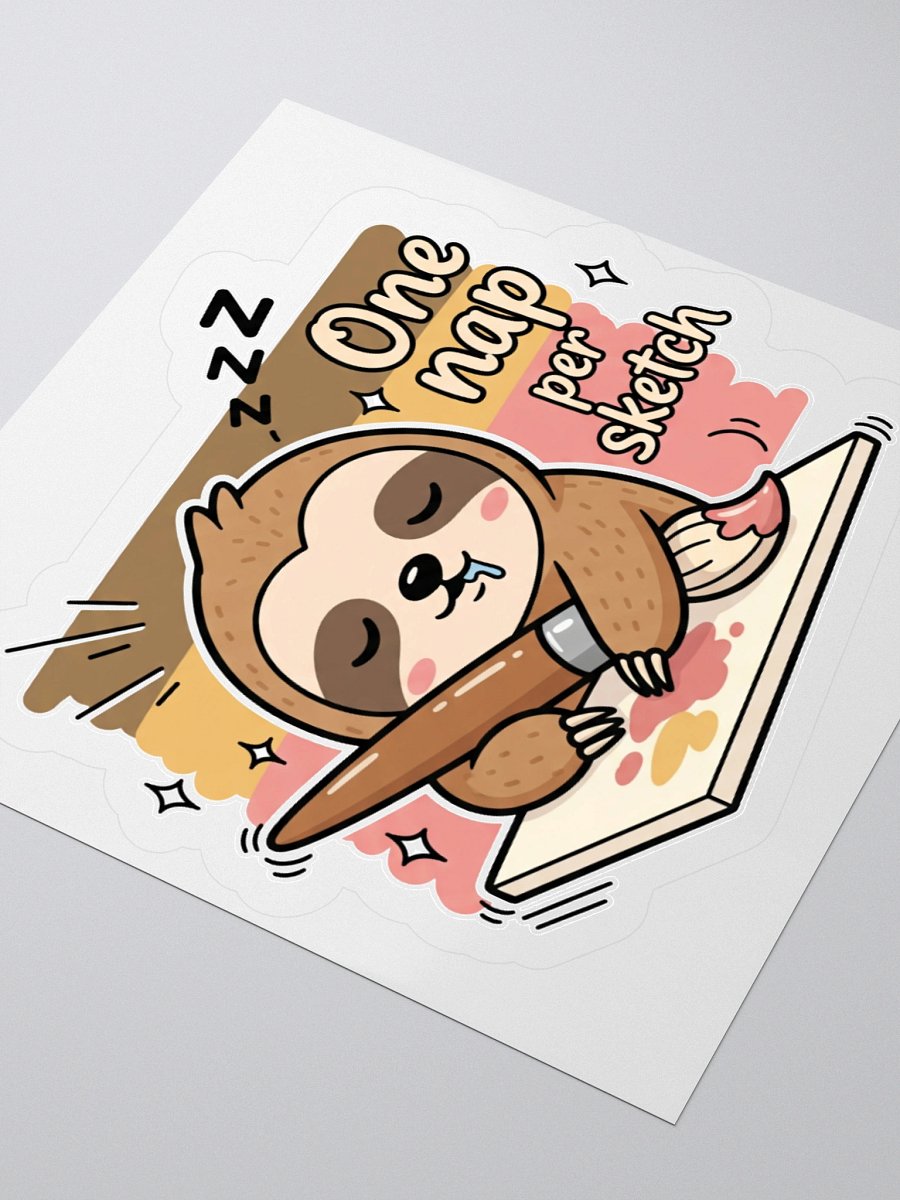 Drowsy Sloth Creator Kiss Cut Sticker product image (3)