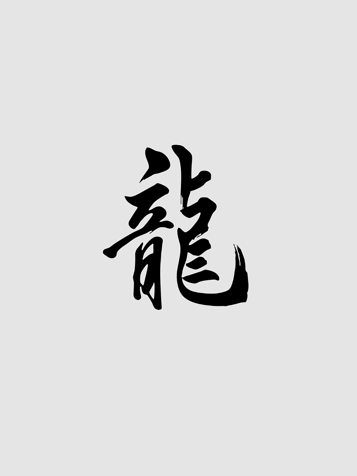 龍 / Dragon - Premium Quality Japanese Kanji Tee - Black product image (2)