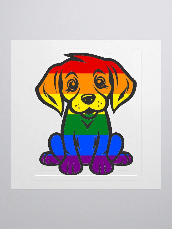 Rainbow Pride Puppy Sticker product image (1)