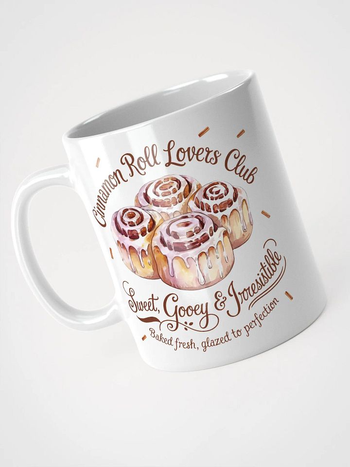 Cinnamon Roll Lovers Club White Glossy Mug product image (2)