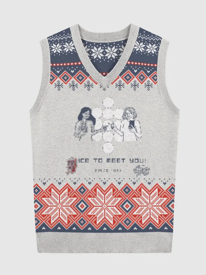 Ice To Meet You! Knitted V-Neck Vest product image (1)