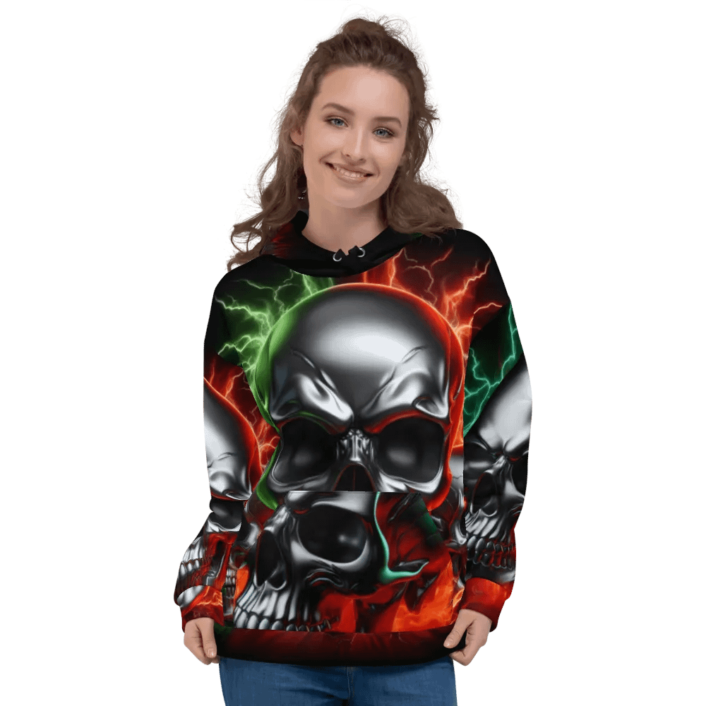 Metallic Skulls - Unisex Skull Hoodie #16 product image (3)