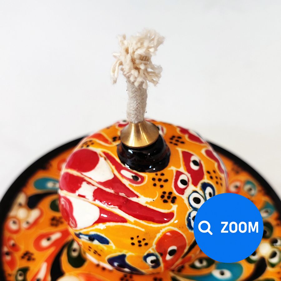 Ceramic aroma oil lamp — handmade pottery, handmade ceramic, home decor, handmade gift, Turkish ceramic product image (7)