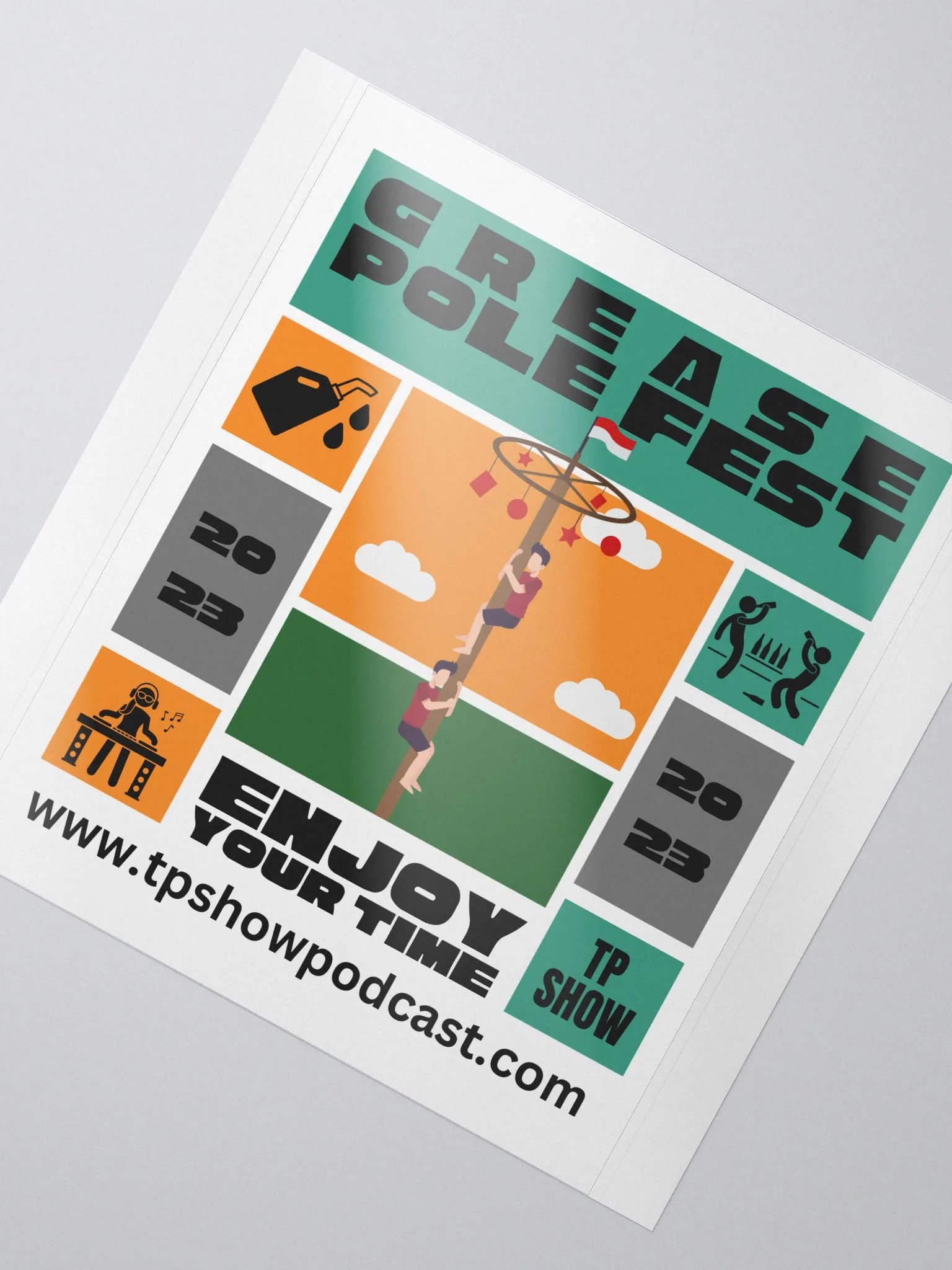 Grease Pole Fest Stickers product image (2)