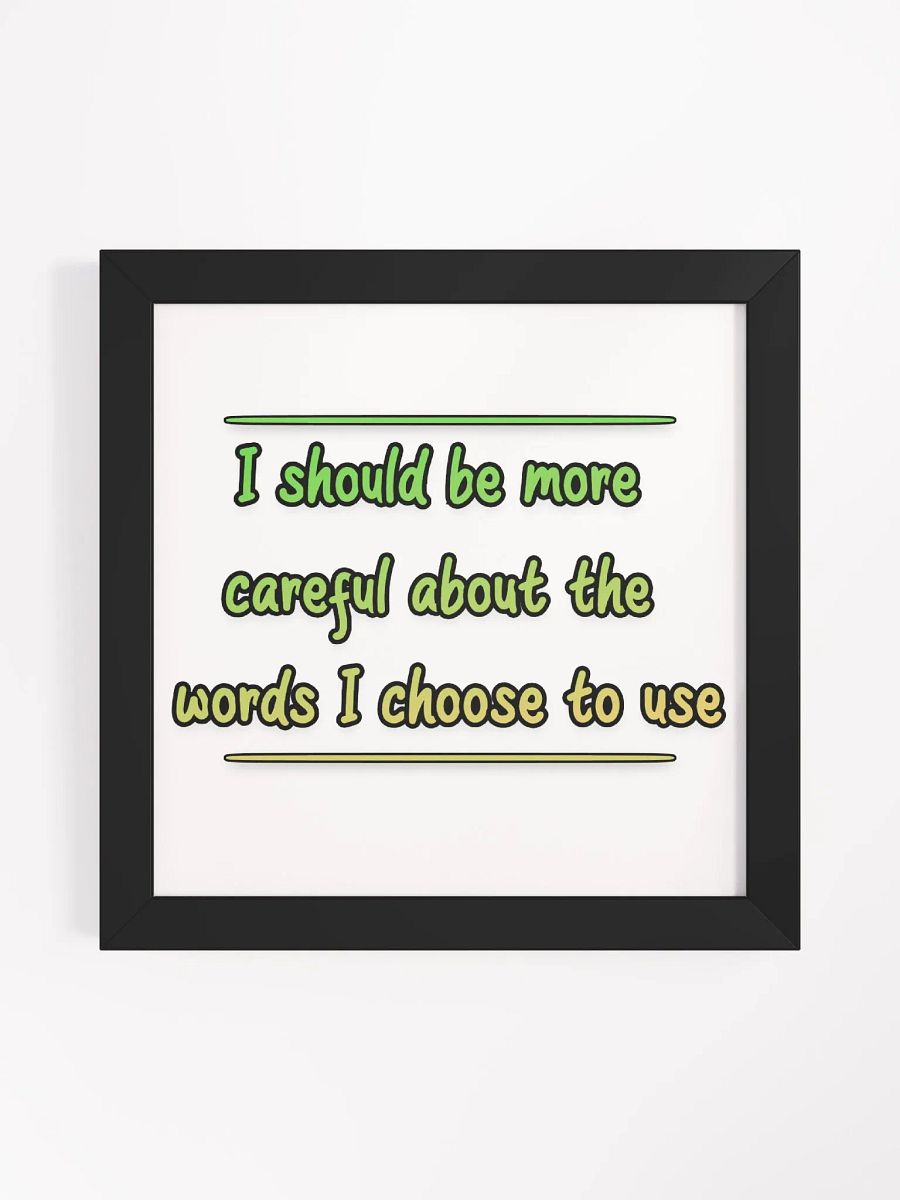 Poorly Chosen Words Commemorative Frame product image (2)
