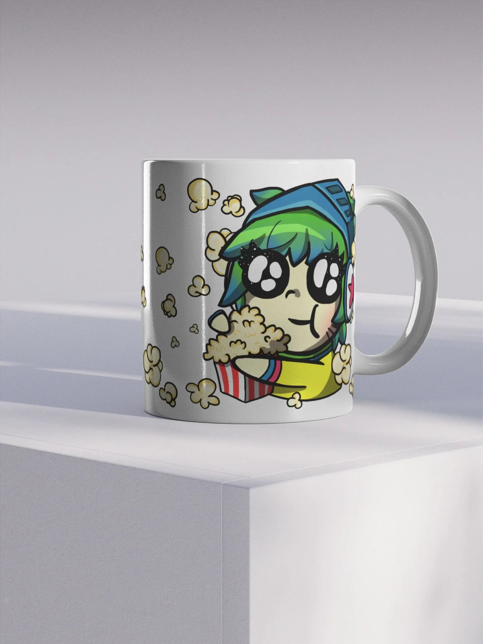 DaveyxPOPCORN - White Glossy Mug product image (1)