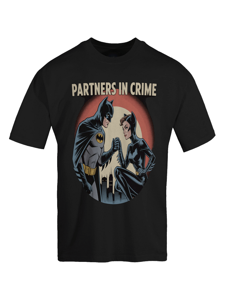 Fist of Fate: Batman & Catwoman Partners in Crime Oversized Faded T-Shirt product image (1)
