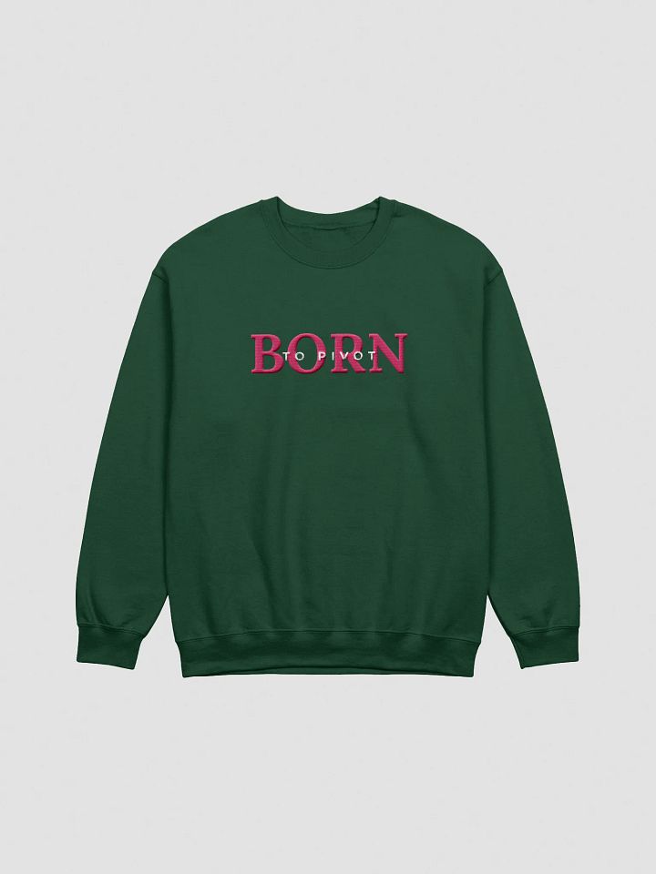 Born to Pivot Manifesting Generator Embroidered Sweatshirt (Pink) product image (8)