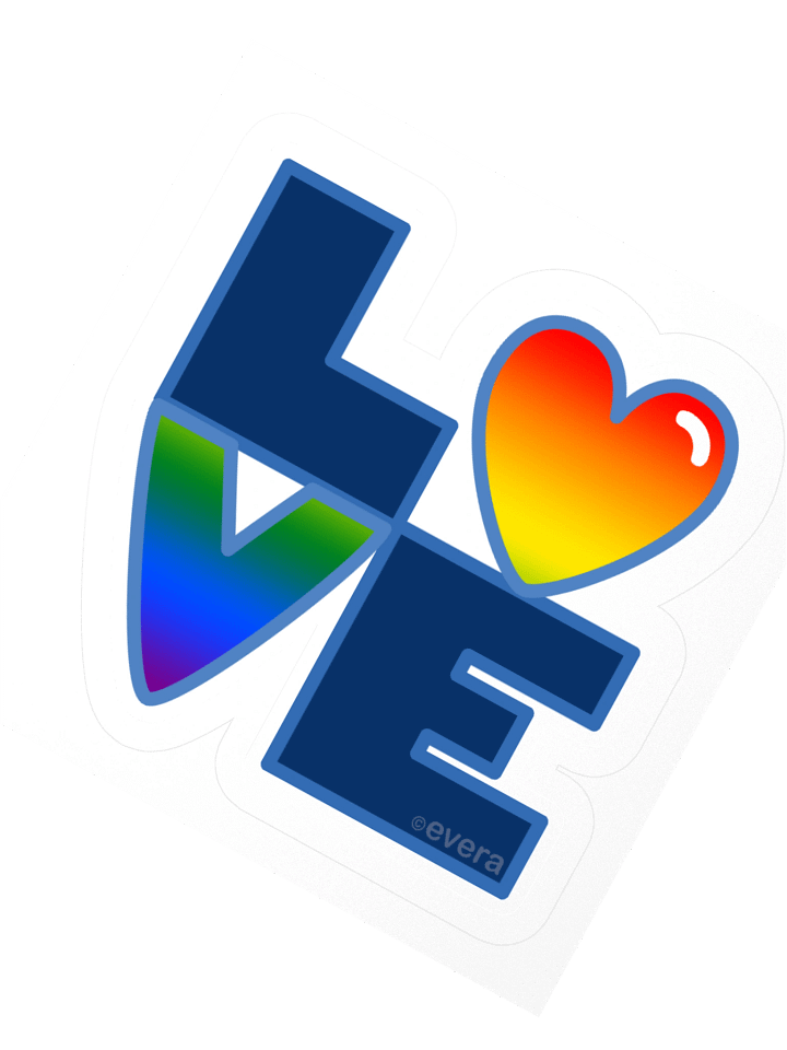 Rainbow LOVE Sticker product image (5)