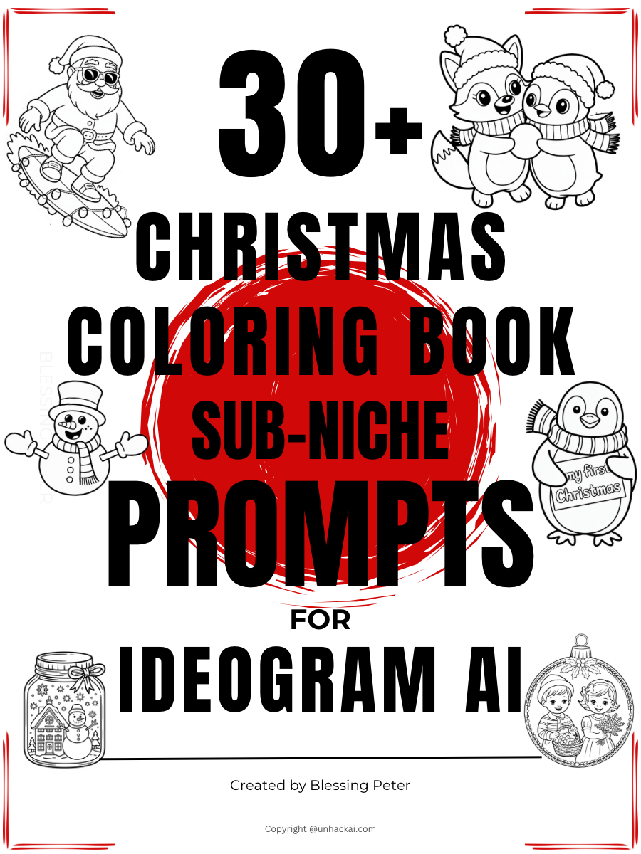 30+ Christmas Coloring Sub-niche Prompts for Ideogram Ai product image (1)