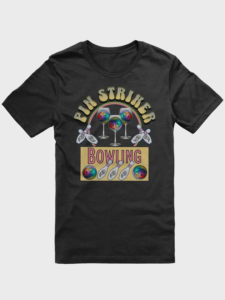 Pin Striker Bowling Wine T-Shirt product image (6)