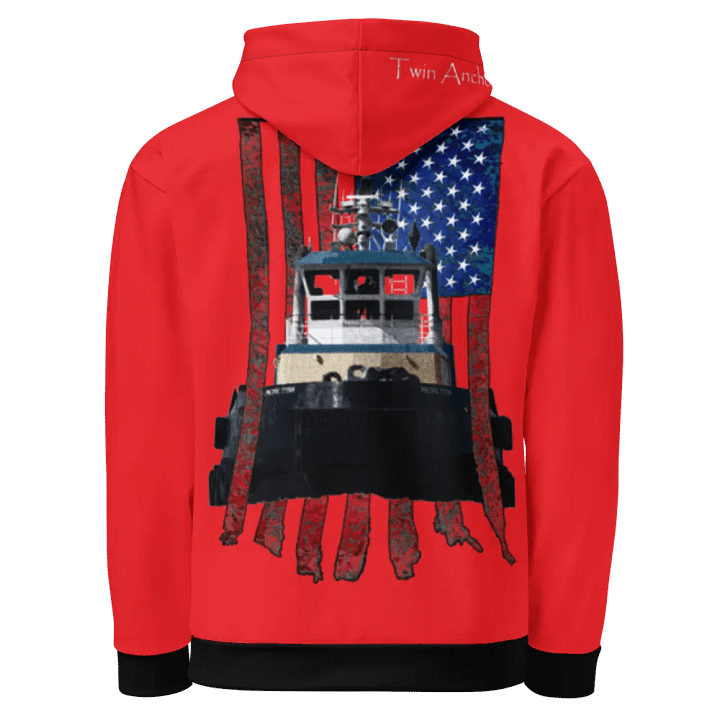 Red Pacific Titan & CE Flage Hoodie product image (1)