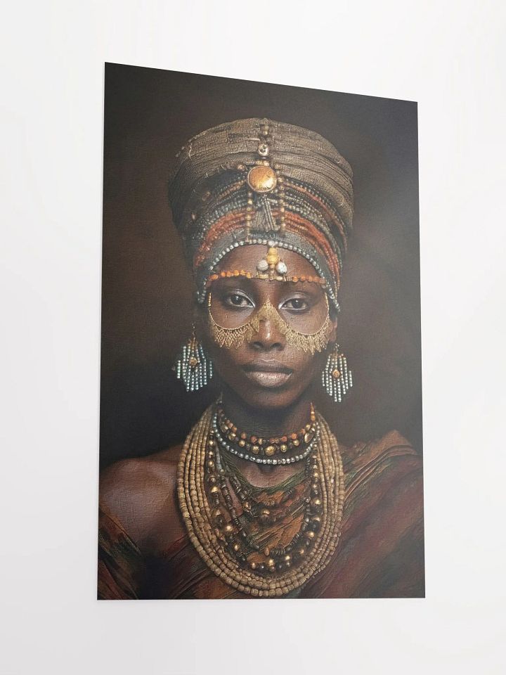 African Woman in Traditional Head Dress, Multi-Colored Jewelry Poster Print, Unframed product image (2)