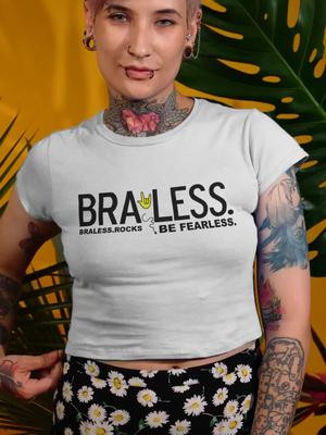 Store Now Open . #braless #underboob #croptop #inkedcuties #rippedshirrt #teeshirt #diycrop #crop #bralesswifey #bralessbabe #bralessgirl #tattooedgirls #tattooedwomen #braless #befearless 