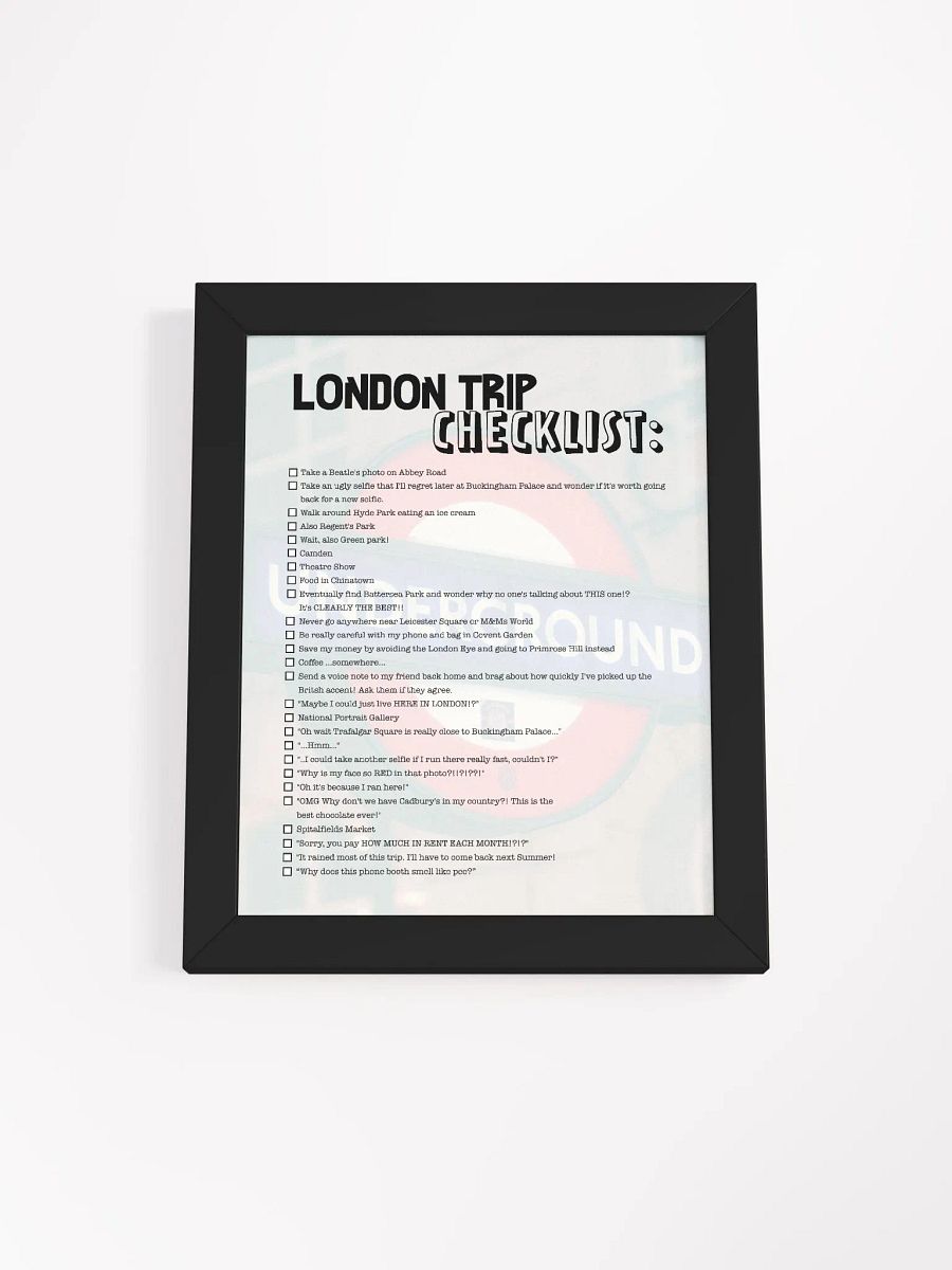 London Trip Checklist! product image (3)