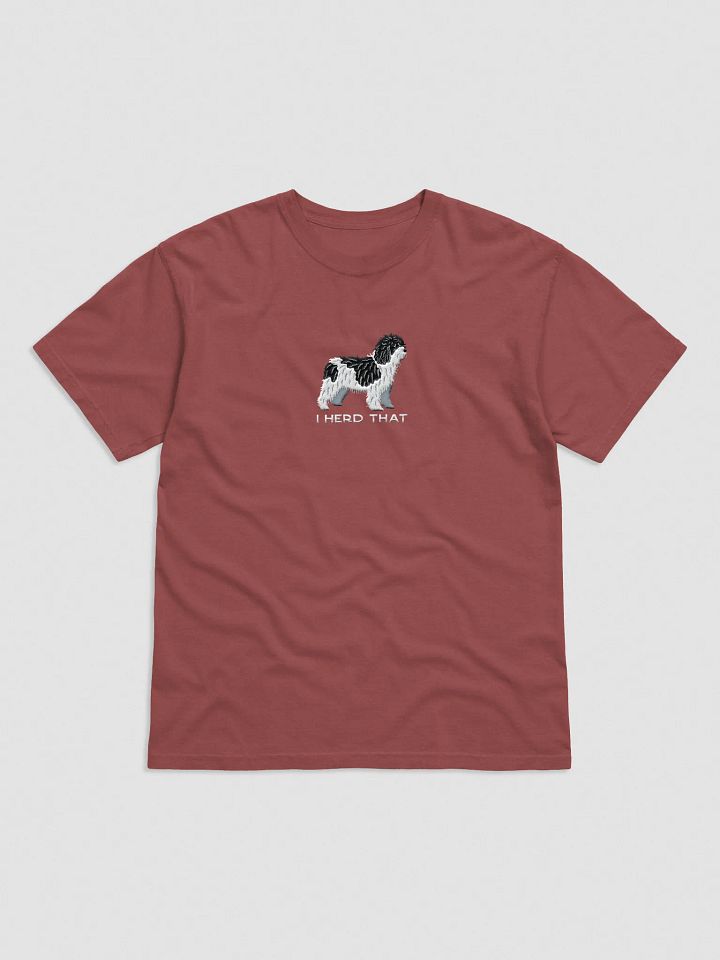 I Herd That T-Shirt(Embroidered) of a Spanish Water Dog(Black & White) product image (9)