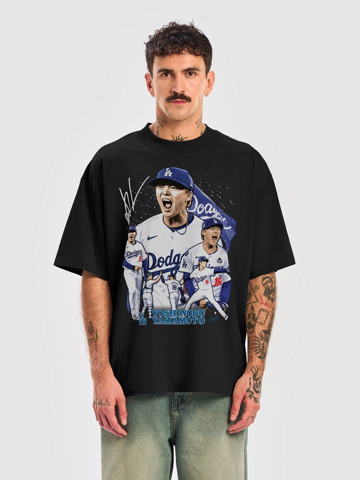Yoshinobu Yamamoto Los Angeles Dodgers Vintage bootleg T-Shirt product image (2)
