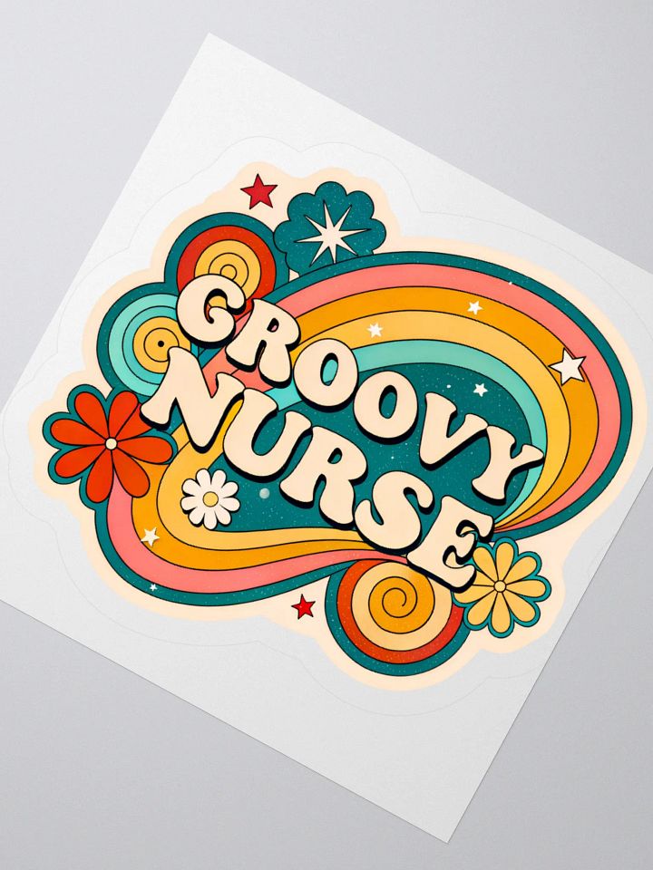 Groovy Nurse Kiss Cut Stickers product image (4)