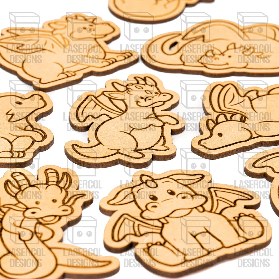Dragons Paint Kit DIY Cut Outs - Laser Cut Files product image (10)