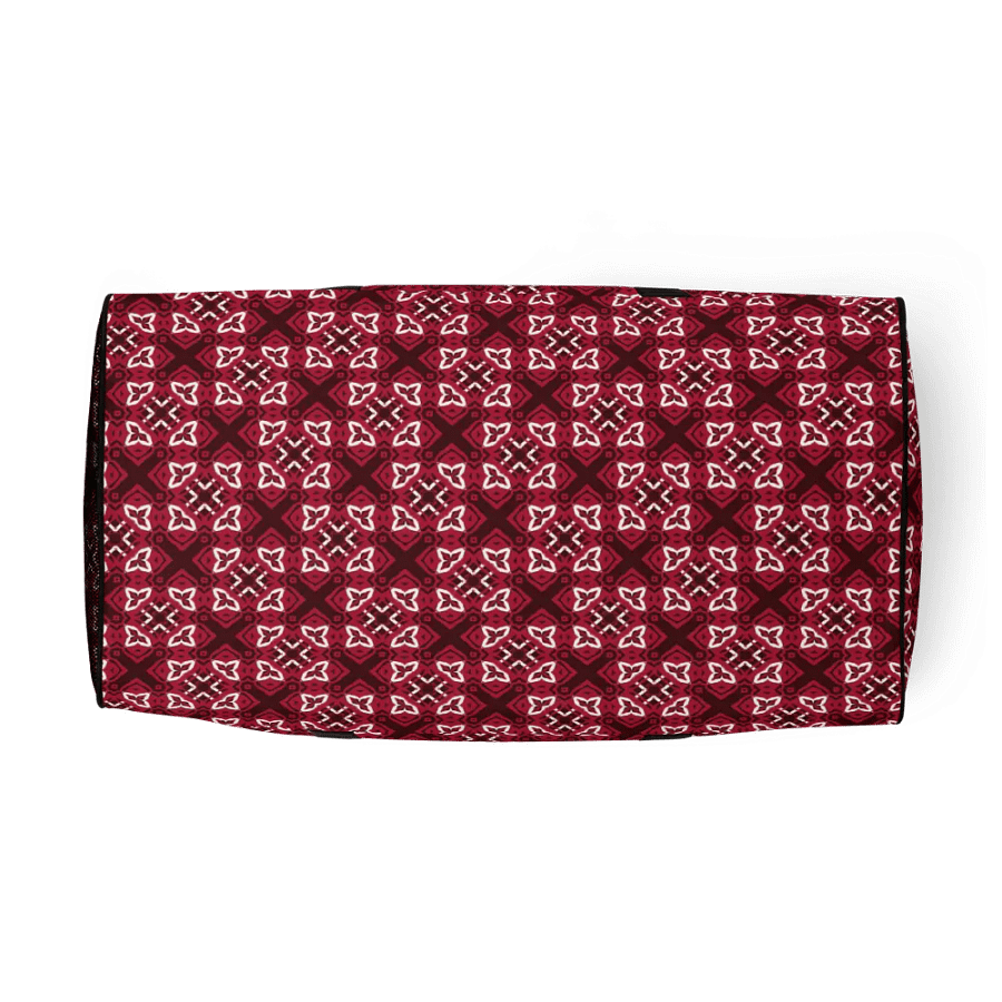 Crimson Geometric Symmetry Duffle Bag product image (6)