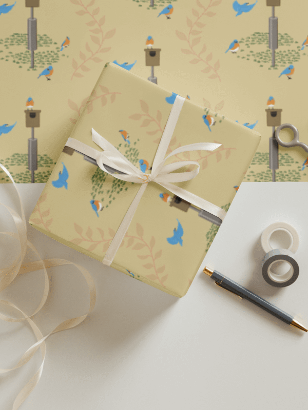 Bluebird Wrapping Paper Set 1 in Tan product image (2)