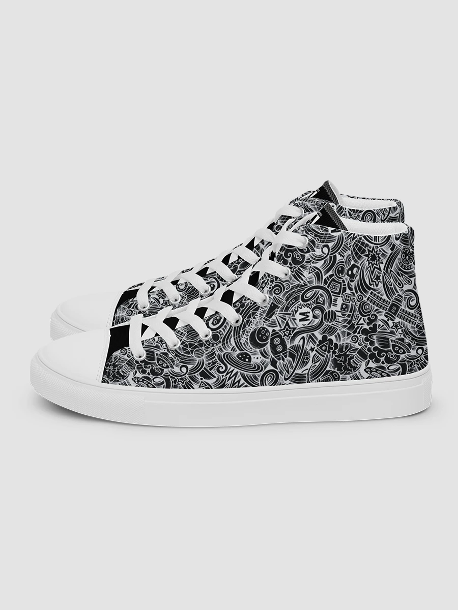 Dark Space Scribble - Men's High Tops | #MadeByMELO product image (9)