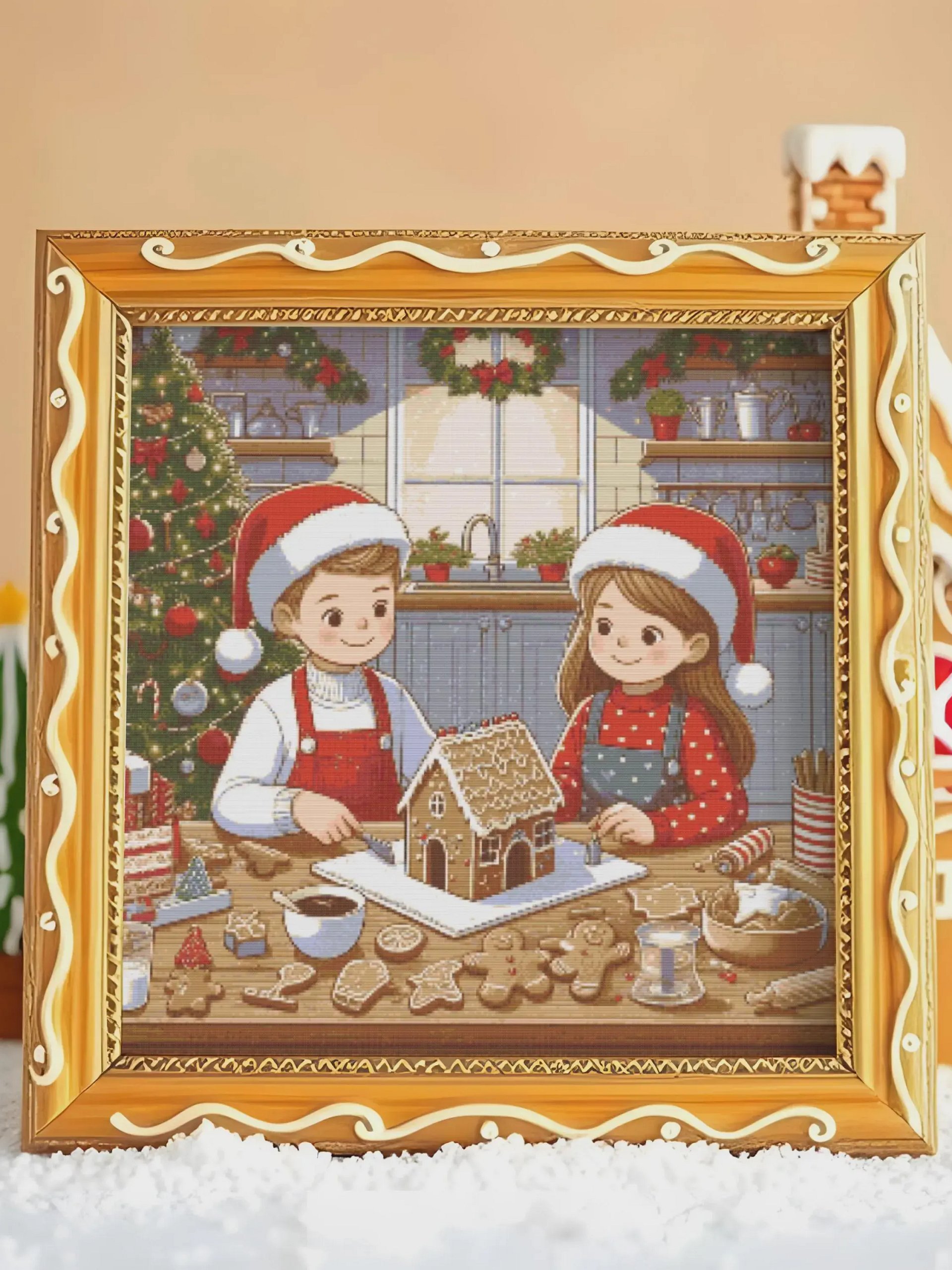 Children's Gingerbread Workshop Cross Stitch product image (1)