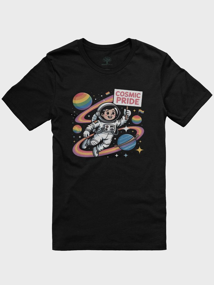 Exclusive 'Cosmic Pride' Rainbow Astronaut Unisex T-Shirt - TDS Music product image (5)