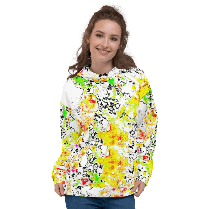 Abstract Vibrant Daisy Flower Unisex Pull Over Hoodie product image (1)