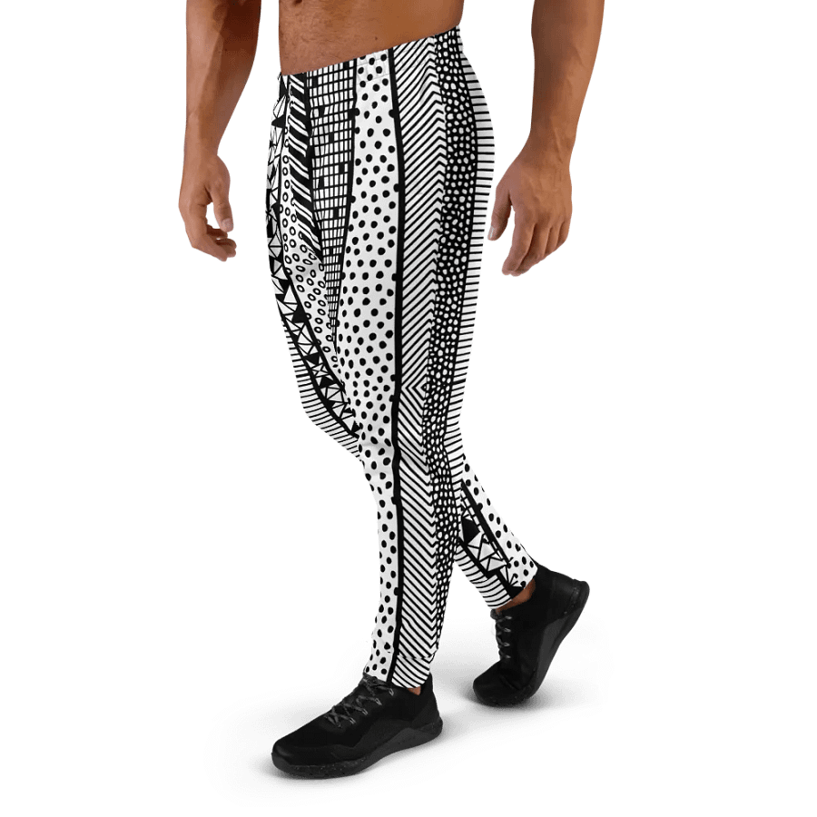 Modern pattern in black and white Men's Joggers product image (2)