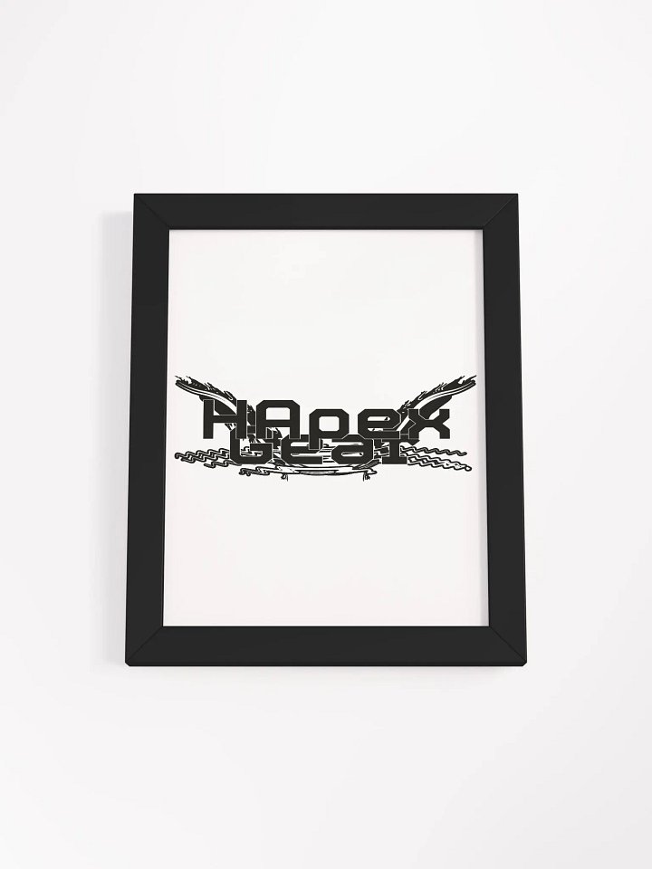 Framed - High-Quality Matte Poster - Embroidered - Black HApex Gear White Logo product image (1)