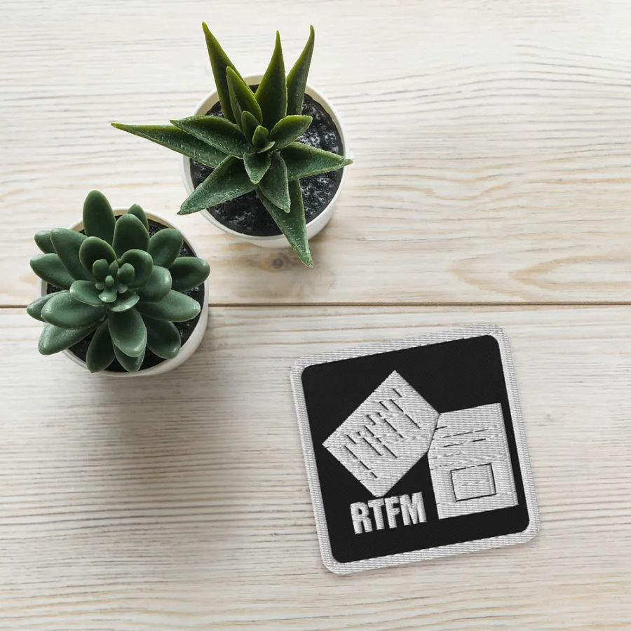 RTFM Embroidered Patch product image (4)