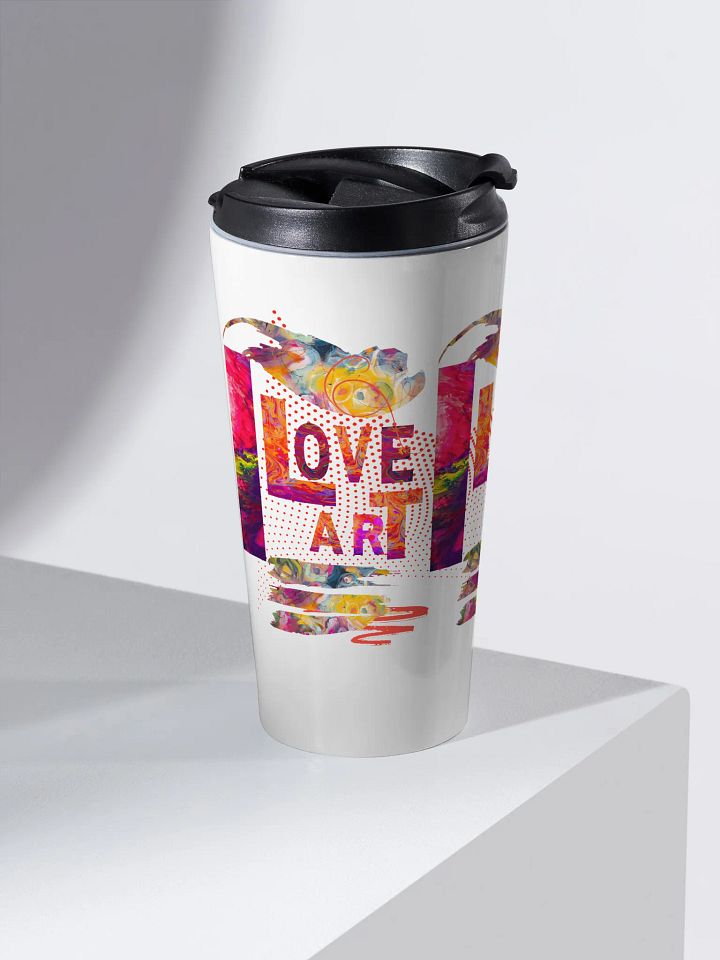 I Love art Stainless Steel Travel Mug for Arty moms dads friends daughters sons product image (2)