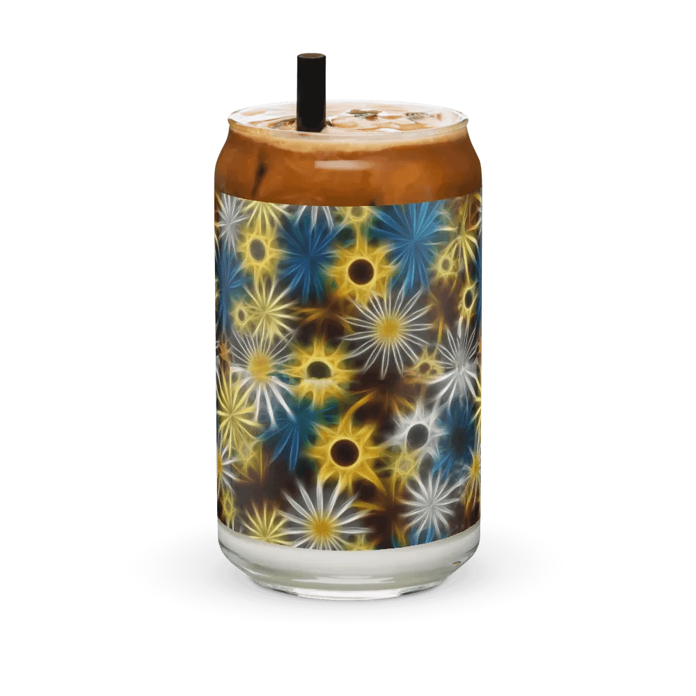 Glowing Daisies Can Shaped Glass product image (42)