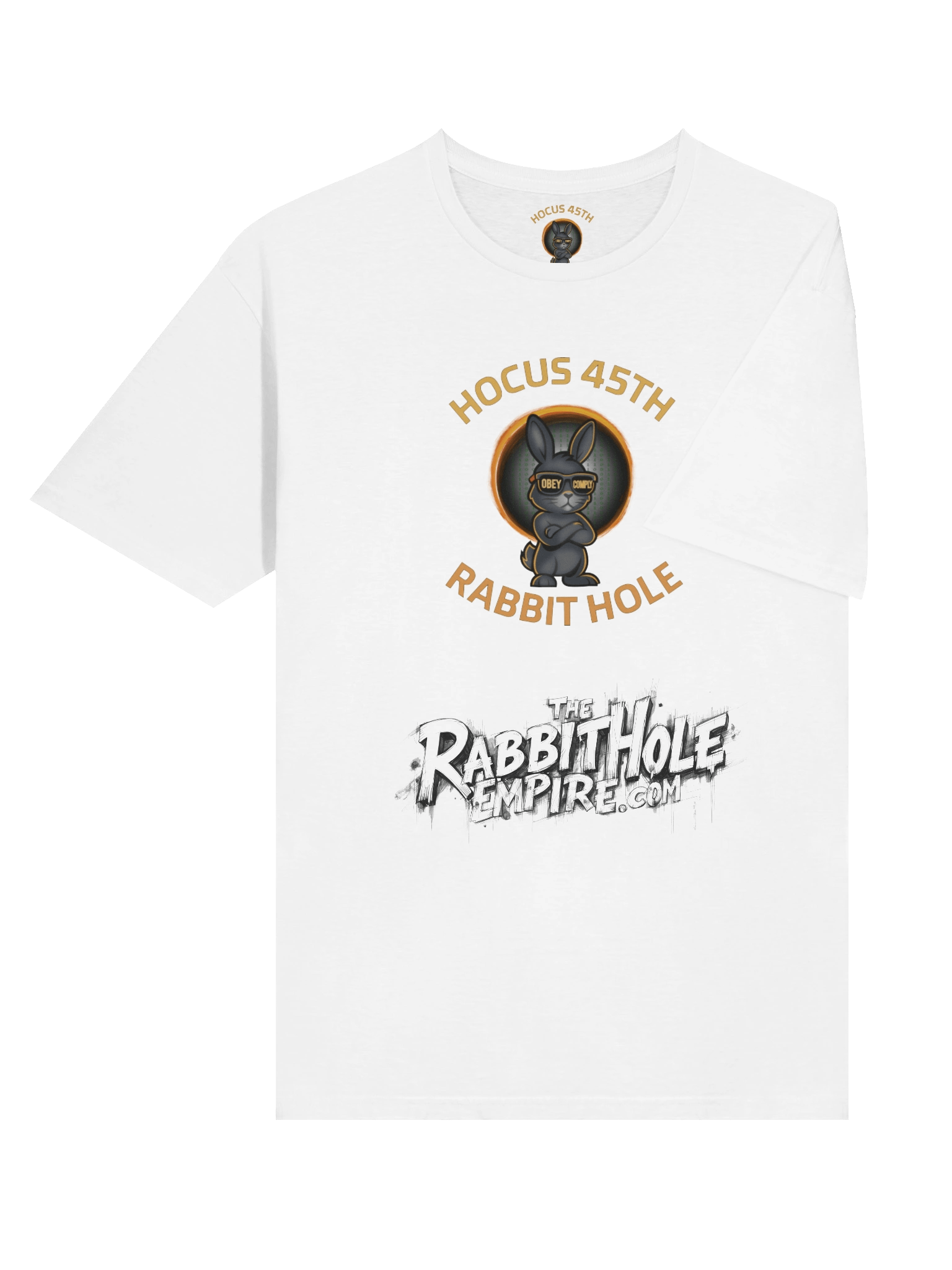 Hocus 45th Rabbit Hole (white t-shirt) product image (6)
