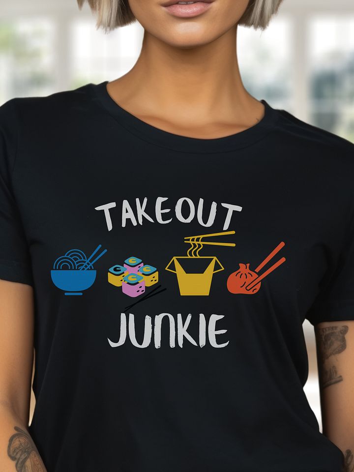 Take Out Junkie - Asian Food Lover - Bella Canvas 3001 Unisex Staple T-Shirt - Dark Colors product image (1)