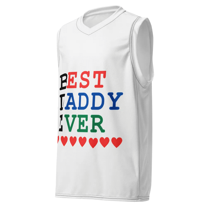 Best Daddy Ever Unisex Basketball Jersey product image (1)
