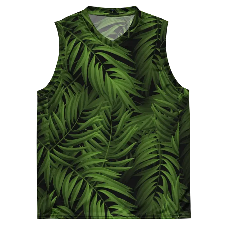 Tropical Leaf All-Over Print Basketball Jersey product image (2)