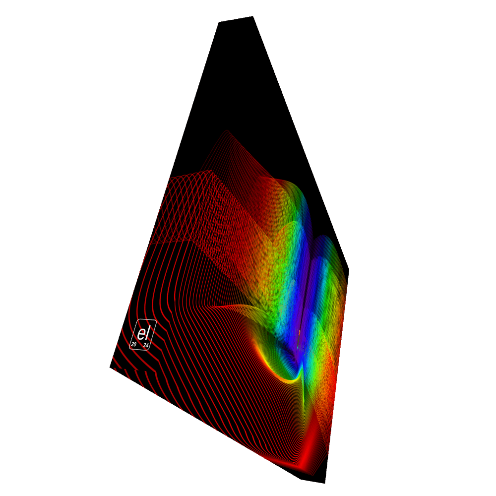 Sparse Spectral Spaceport Omega - Diffraction Curves Physics Art Canvas Print product image (4)