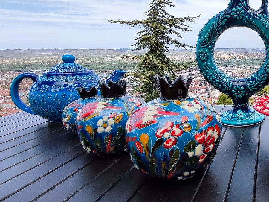 Decor 3-piece Pomegranate Handmade Ceramic set — handmade pottery product image (5)