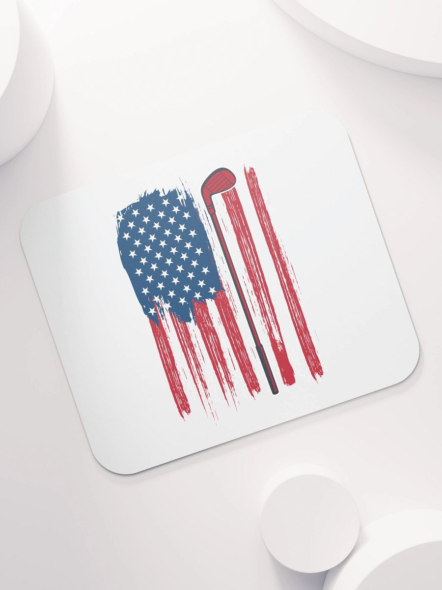 USA Flag Golfing Patriotic Mouse Pad product image (5)