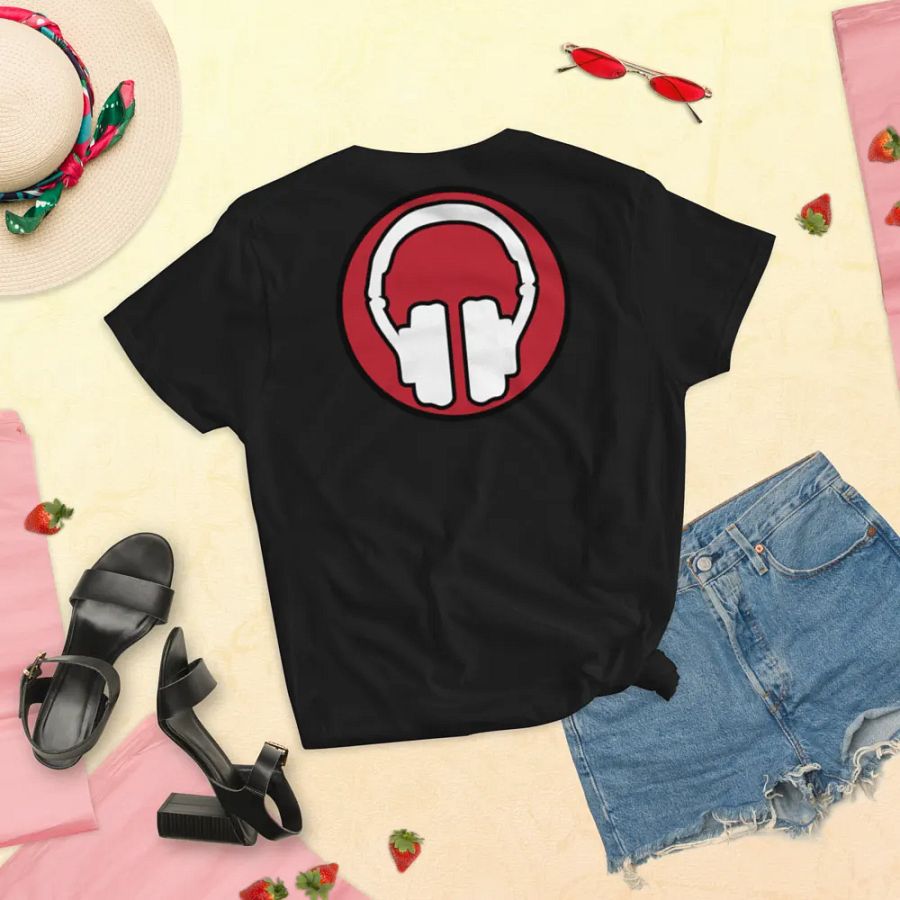 Women's Tribe Front | Headphones Back Print Gildan Middleweight T-Shirt product image (11)