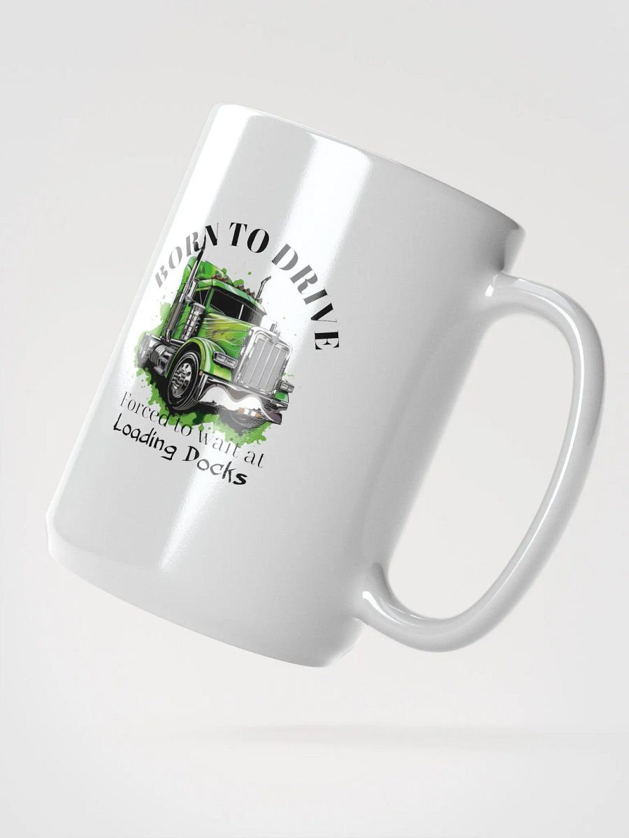 Artistic Green Truck White Glossy Mug product image (3)