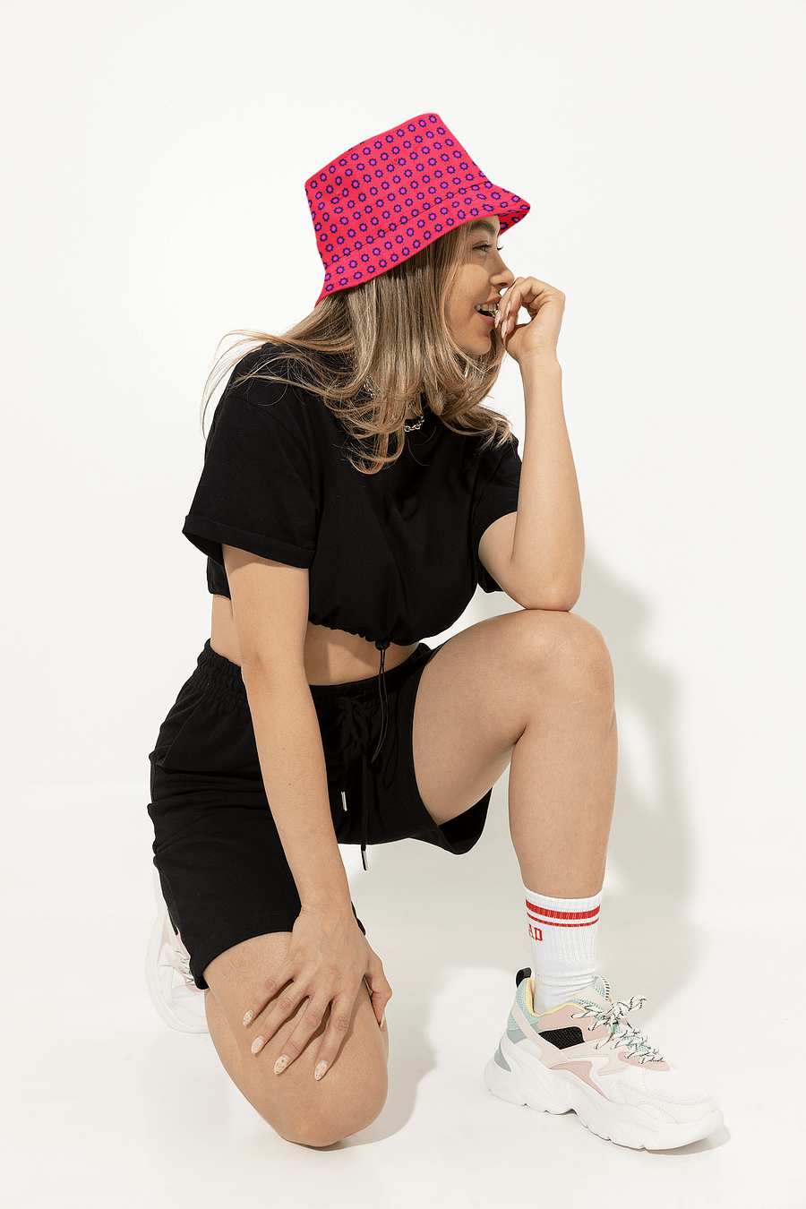 Abstract Red Unisex Bucket Hat product image (9)