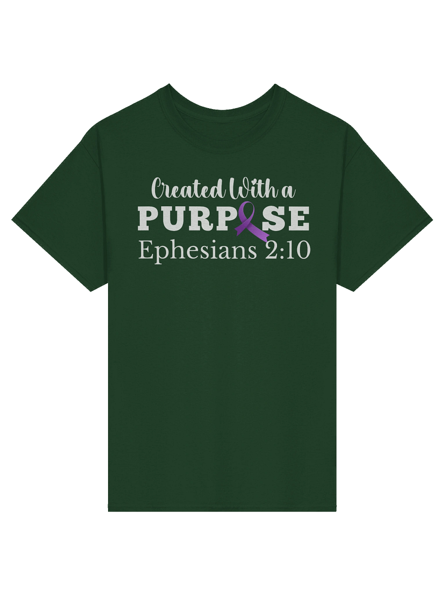 Created With A Purpose : Gildan Heavy T-shirt | Christian Faith | Alzheimer and Brain Disorder Awareness | Gift To Mom, Dad, Child With Brain Disease product image (2)