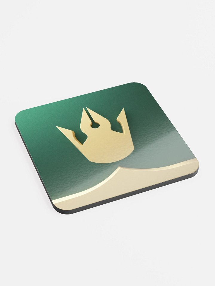 Pixaroma Crown Cork Coaster (Green Rendered Style) product image (2)