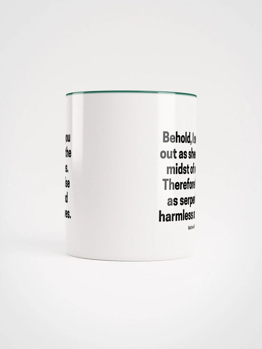 Behold, I Send You Out As Sheep In The Midst Of Wolves Matthew 10:16 Two-Tone Mug 11/15oz product image (5)