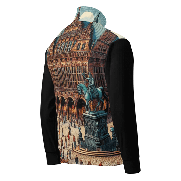 Historic Town Square Unisex Track Jacket | AI Design city in europa product image (2)